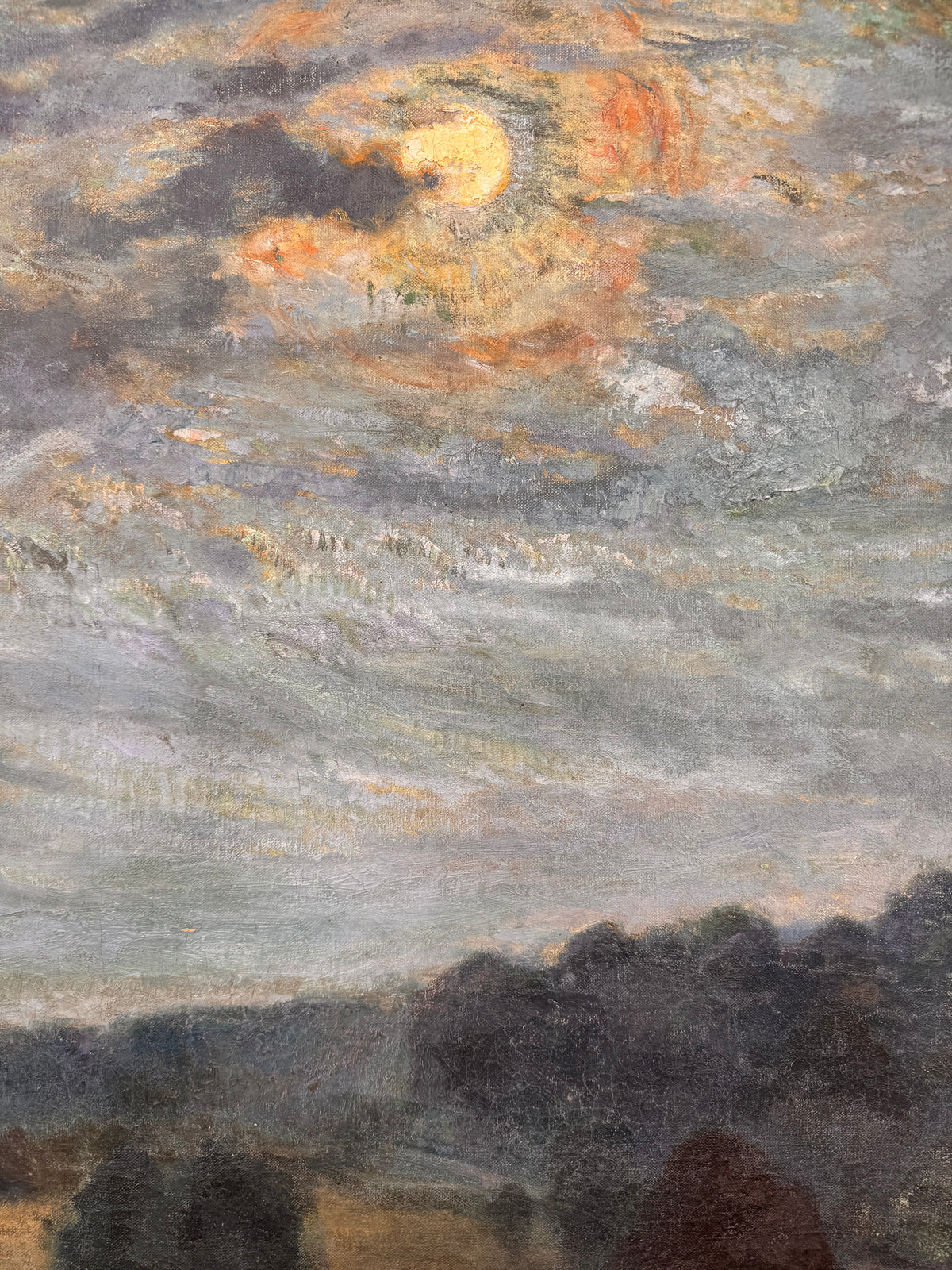 Henri Ottevaere (1870–1944) – Nocturne Landscape Painting, Belgian Artist