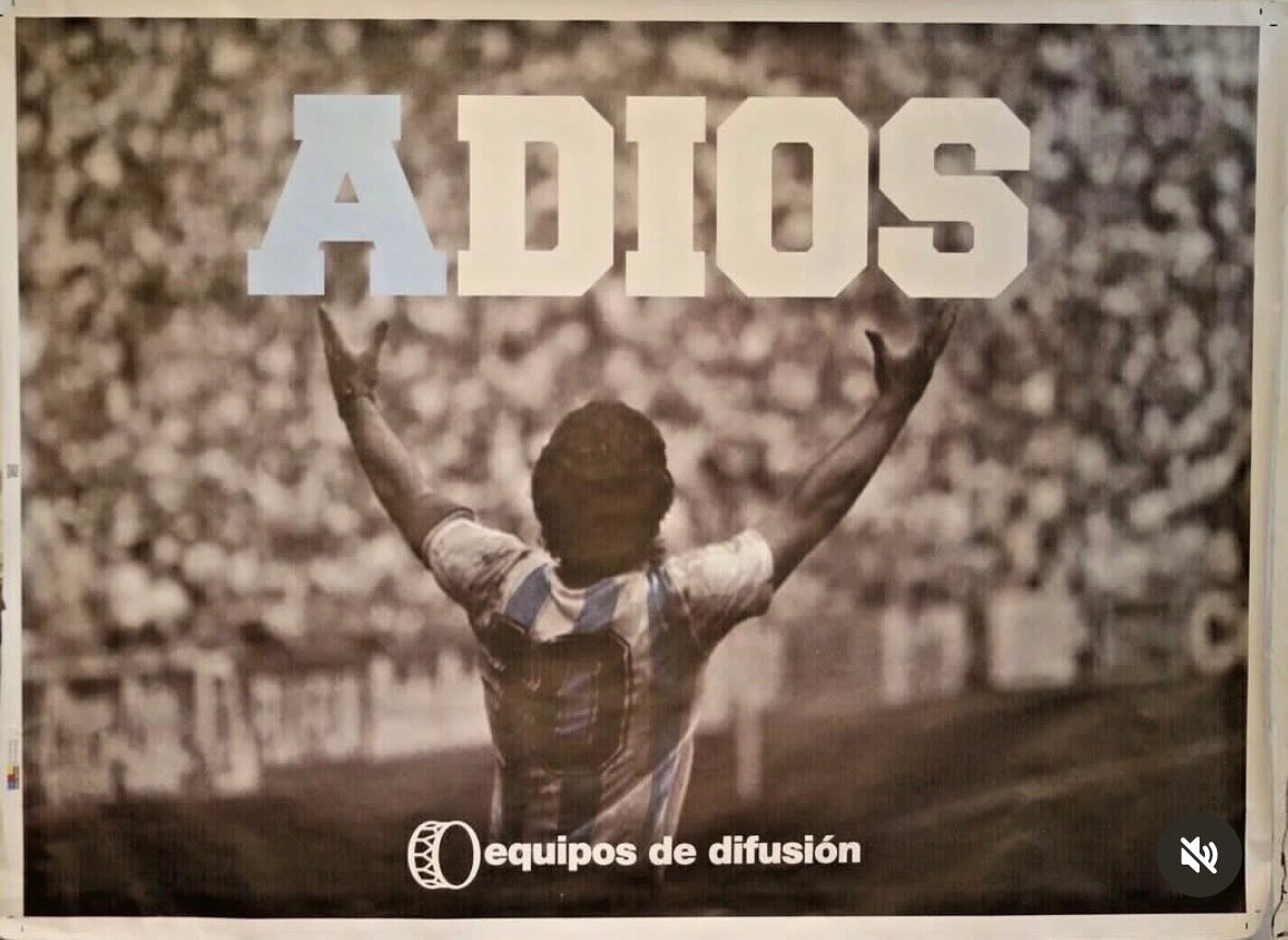 Diego Maradona Commemorative Original Street Poster – Argentine Football Icon