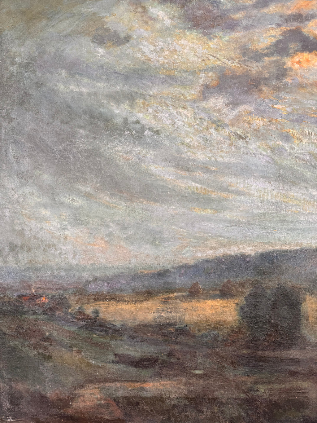 Henri Ottevaere (1870–1944) – Nocturne Landscape Painting, Belgian Artist