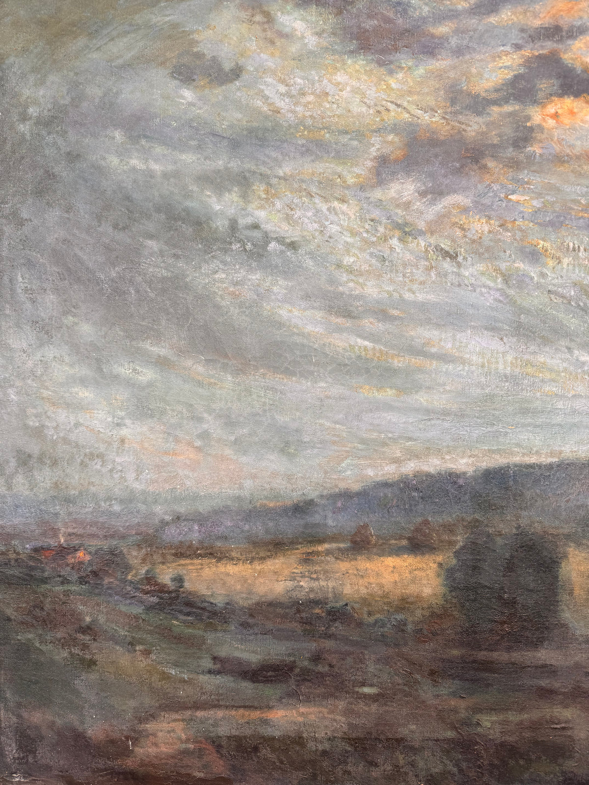 Henri Ottevaere (1870–1944) – Nocturne Landscape Painting, Belgian Artist