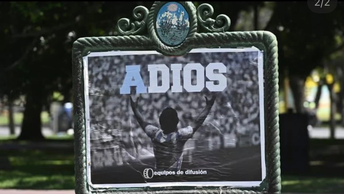Diego Maradona Commemorative Original Street Poster – Argentine Football Icon