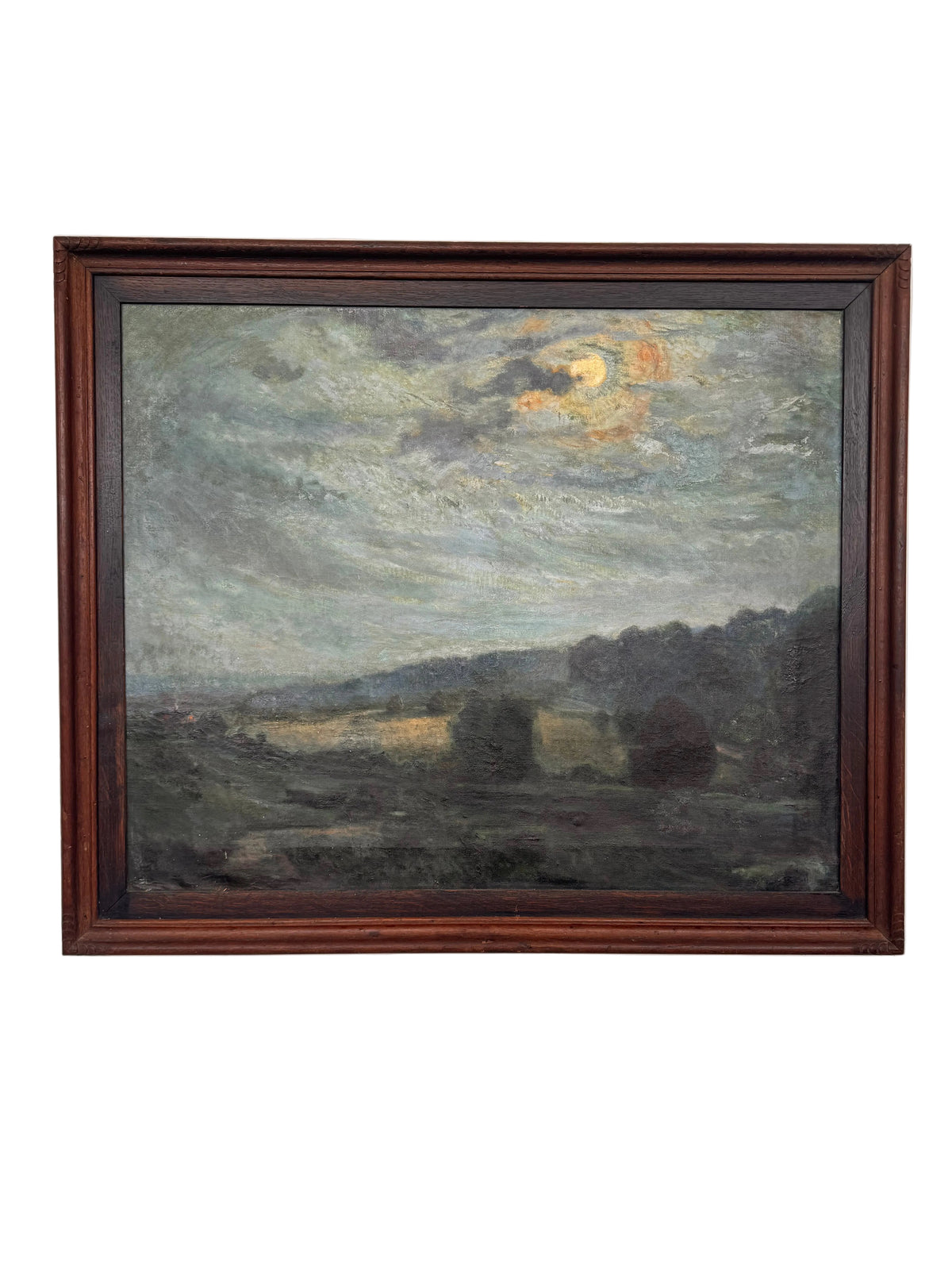 Henri Ottevaere (1870–1944) – Nocturne Landscape Painting, Belgian Artist