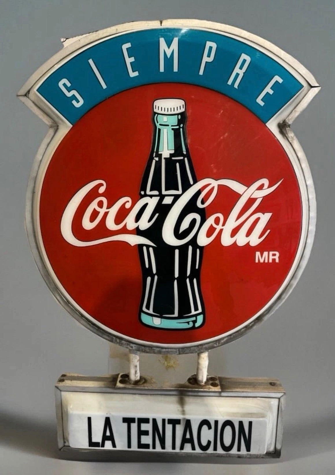 Vintage Coca-Cola Argentina Backlight Advertising Sign – “La Tentación”