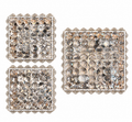 ArtDeco Crystal Flush-Mount 1960s Wall or Ceiling Lamps – Set of 3